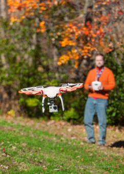 Kevin flying a DJI Phantom